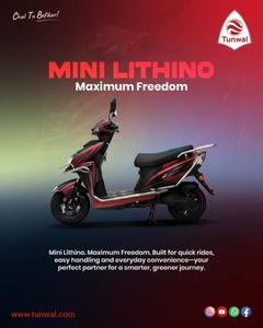 Trottinette électrique Tunwal Mini Lithino alimentée par batterie 48V 60V 250W avec roues en alliage de 10 pouces pour les routes urbaines - Product Image 3