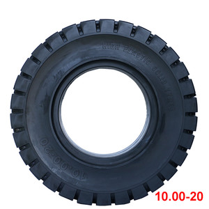 Neumático de goma sólida para carretilla elevadora industrial negra 10,00-20 100020 superventas para Carro de mano o remolque - Product Image 2