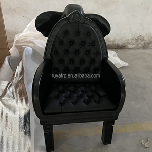 Silla escultural de elefante bebé de fibra de <span class=keywords><strong>resina</strong></span>, sillón de diseñador para escaparate, sofá con respaldo de cuero - Product Image 6