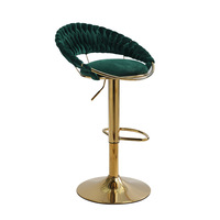 Tabourets de comptoir en velours de luxe avec repose-pieds Chaises de bar élégantes pour événements et bars