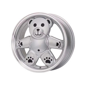 Shengtong ST argent poli finition mignon petit ours en peluche roue en aluminium Mags jantes en alliage pour Mini voiture - Product Image 1