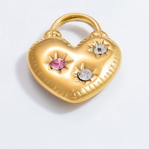 Colgantes y Dijes de Moda DIY para Mujer, Accesorios Geométricos Chapados en Oro de 18K, Colgante de Acero Inoxidable, Accesorios de Joyería - Product Image 5