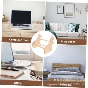 Wooden Storage Bookshelf Solid Wood Desktop Organizer Rectangle Shape Removable For Office And <b>Home</b> Use - Product Image 3