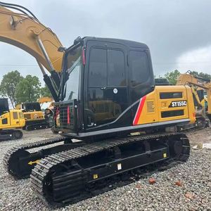 รถขุดมือสอง SANY SY155C ได้รับการรับรองมาตรฐาน CE พร้อมบุ้งกี๋มือสอง อะไหล่หลักจากจีน เครื่องยนต์ Kama สำหรับปั๊ม น้ำหนัก 15.5 ตัน - Product Image 1