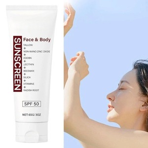 Crème solaire SPF 50 au suif pour le visage et le corps |   <span class=keywords><strong>Oxyde</strong></span> <span class=keywords><strong>de</strong></span> <span class=keywords><strong>zinc</strong></span> <span class=keywords><strong>non</strong></span> <span class=keywords><strong>nano</strong></span>, hydratant et doux pour tous les types <span class=keywords><strong>de</strong></span> peau - Product Image 6