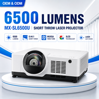 Projecteur laser à courte focale 0,44:1, 6500 lumens, WUXGA, 3LCD, pour exposition muséale et projection immersive