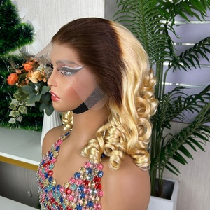 Factory Price SDD 13x4 Lace Bouncy <b>Wig</b> Virgin PrePlucked Glueless <b>Wig</b> Frontal <b>Human</b> Hair <b>Wig</b> - Product Image 1