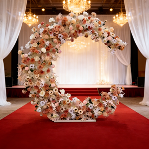 Nouvelle Arche Florale de Mariage et Arche Décorative pour Mariage, Arche Lune Détachable, Décoration Murale de Mariage, Toile de Fond Scénique, Accessoires Floraux - Product Image 1