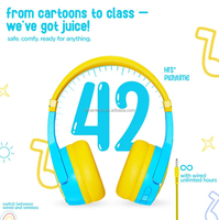 Casque sans fil coloré pour enfants, écouteurs pour enfants avec micro intégré pour les tout-petits, garçons et filles, pour les voyages et l'utilisation de téléphones mobiles