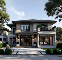 Villas modulaires préfabriquées modernes à deux étages en structure légère en acier pour les stations balnéaires, les résidences privées et les logements résidentiels