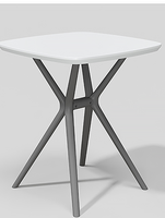 Table basse carrée en plastique moderne et simple pour la maison Table de jardin d'extérieur Table de salle à manger noire de chambre à coucher de restaurant vente en gros