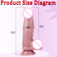 Vibromasseur réaliste en silicone liquide avec texture douce, 9 modes de fréquence, design incurvé pour le point G, 100% étanche