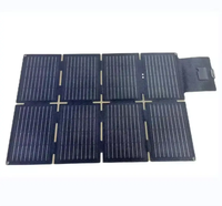 Chargeur solaire portable pliable Sunfiled noir étanche ETFE 2 USB 60W 65W pour camping et alimentation des téléphones mobiles