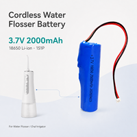 Baterai Pengganti untuk Water Flosser 3.7V 2000mAh 18650 dengan Konektor 51005-2P Paket Peningkatan Irigator Oral Tanpa Kabel