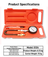 Kit de testeur de compression de moteur à essence universel 0-300 PSI, manomètre de pression de cylindre pour diagnostic de bougies d'allumage automobile