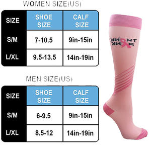 2025 genou chaussettes hautes personnalisé respirant mode rose arc femmes Compression <span class=keywords><strong>bas</strong></span> <span class=keywords><strong>Nylon</strong></span> sport course genou chaussettes hautes - Product Image 6