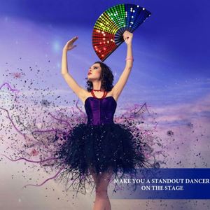 Éventail portable en PVC de 33 cm, personnalisé, en bambou, nouveau produit 2025, imprimé sur mesure, décoration écologique, amour de la musique - Product Image 4