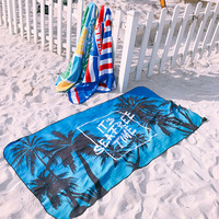 Serviette de plage personnalisée avec logo, impression personnalisée, livraison rapide, grande serviette de plage d'été en microfibre, vente en gros