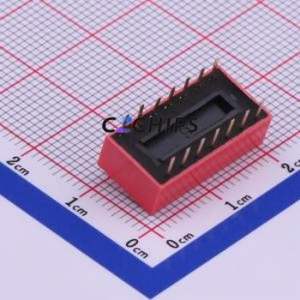 TA-07 DIP Switch Through hole Component (THT) Switch ( Number of Switch Sections: 7 )( Lead Spacing: 2.54mm ) - Product Image 2