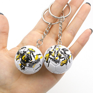 Llavero de Fútbol 3D de Cuero PU, Recuerdo, Anillo para Llaves para Hombres y Mujeres, Fanáticos del Fútbol, Regalo para Novio, Colgante para Bolsa - Product Image 3
