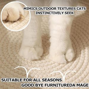 Cesto per Animali Domestici in Corda di Cotone Intrecciata a Mano di Alta Qualità per Gatti con Divertente Palla da Gioco - Product Image 2
