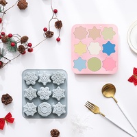 Moule à pâtisserie en silicone en forme de flocon de neige - Facile à démouler, résistant aux hautes températures, pour gâteau au chocolat, bougie, bricolage