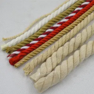 Harga Grosir Bahan Poliester Katun 4Mm Tali Katun Kabel Macrame Taman Bermain Putih untuk Tas Keranjang