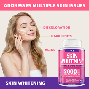 Suplemento blanqueador de piel OEM 60 cápsulas 2000mcg L-glutatión cápsulas - Product Image 3