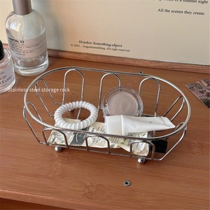 Panier de rangement multi-niveaux en alliage de zinc, non pliable, de luxe léger, pour vaisselle et comptoir de salle de bain - Product Image 3
