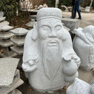 Pedra de mão esculpida em granito figura escultura estátua de Buda em pedra - Product Image 1