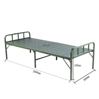 Cadre de lit double réglable en acier et plastique de style chinois pliable et portable pour l'extérieur