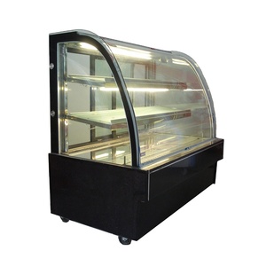 <span class=keywords><strong>Vitrina</strong></span> Exhibidora de Pasteles con Vidrio Curvo de Nuevo Diseño, Calentador de Pan y Repostería para Panadería - Product Image 2