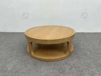 Table basse ronde en bois massif durable de luxe Sigma avec un design moderne pour le salon