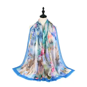 Spring thin printed scarf fashion sunscreen travel soft shawl new style pashmina elegant scarf gift hijab shawl scarf for women