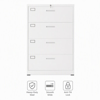 Armoire de classement métallique en gros, armoire de classement en fer avec serrure, meuble de rangement pour bureau