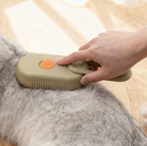 Oplaadbare opvouwbare veilige borstel voor het verwijderen van dierenhaar met sprayfunctie, draagbare siliconen massageborstel voor katten & honden - Product Image 5