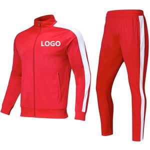 Traje de rayas blancas y negras con logotipo personalizado, chándal, conjuntos de fitness, chaqueta de entrenamiento para correr, ropa deportiva para hombres y niños, chándal de fútbol - Product Image 4