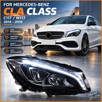 Phares LED pour Benz C117 W117 CLA 2014 à 2019, phares à lentille de projecteur de pointe 2019 avec feux de jour intégrés
