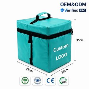 Bolsas Térmicas Portátiles para Entrega de Alimentos con Logotipo Personalizado al por Mayor, Bolsa Aislante para Pizza y Bebidas con Asa - Product Image 1
