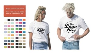 Wholesale Factory <b>White</b> 180-300g 100% Cotton Custom Logo Printing Unisex Couple <b>T</b> <b>Shirt</b> Men <b>T</b> <b>Shirt</b> - Product Image 2