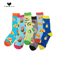 Nouvelles chaussettes unisexes colorées à motifs amusants d'animaux, de fruits et de nourriture, respirantes, décontractées, pour l'été