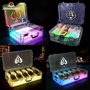 3 <span class=keywords><strong>botellas</strong></span> recargables de alta calidad <span class=keywords><strong>para</strong></span> caja de champán Logotipo personalizado Presentador de <span class=keywords><strong>botellas</strong></span> <span class=keywords><strong>LED</strong></span> en forma de maleta Estante de exhibición con servicio VIP - Product Image 4