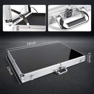 Vitrine d'exposition pour cartes 34"x23" en aluminium, grande vitrine d'exposition pour salon professionnel - Product Image 5