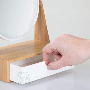 Organizador de escritorio de bambú con cajones para almacenamiento de estudio de dormitorio - Product Image 3