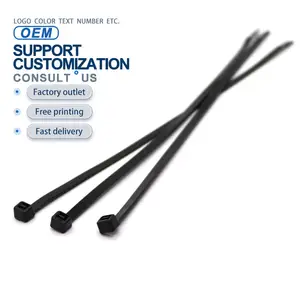 Прямая 108 кабельная стяжка, герметичные кабельные стяжки, самоблокирующиеся Нейлоновые черные нейлоновые кабельные стяжки