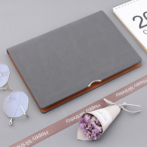 Partenaire OEM fiable : Carnet en cuir cousu à couverture rigide, pages vierges, format A6, à feuilles mobiles, pour écriture à plat, idéal pour l'école, le bureau ou comme cadeau. - Product Image 1