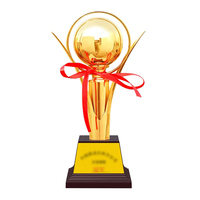 Petit trophée moderne en métal et acier, imprimé, Antique, plaqué, ballon de football, Marathon, motosport, trophée
