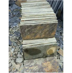 Pizarra de forma aleatoria irregular oxidada natural, venta al por mayor, baldosas de pizarra oxidada, pizarra para techos - Product Image 1