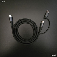 Cables USB Tipo C 2 en 1, Trenzados de Nailon, Ultra Duraderos y de Alto Rendimiento