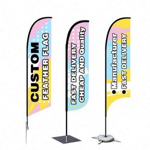 Banderas Personalizadas de Plumas con Cualquier Logotipo, Diseño o Color, 100% Poliéster, de Una o Dos Caras - Product Image 5